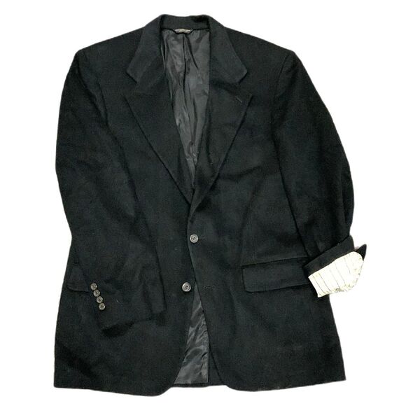 Pincus Brothers Black Maxwell 100% Camel Hair Sport Coat Jacket Size 44R - Picture 3 of 14